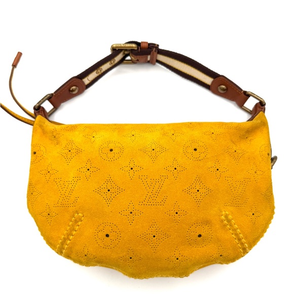 Louis Vuitton Yellow Suede Onatah PM Shoulder Bag - Picture 1 of 9